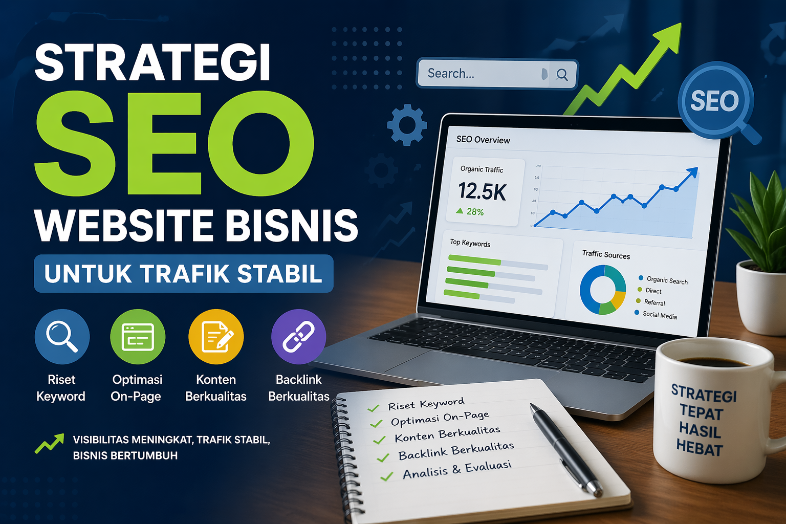 Strategi SEO Website Bisnis untuk Trafik Stabil