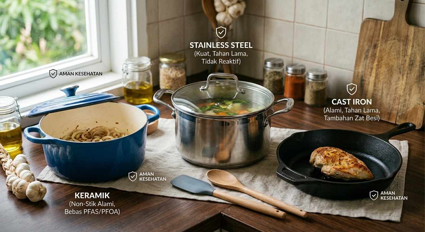 Alat Masak yang Aman untuk Kesehatan Panduan Lengkap Pilih Peralatan Dapur Bebas Racun