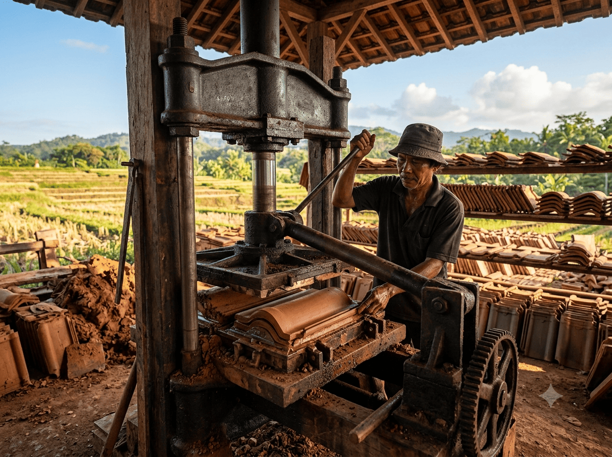 Hasil Cetakan Genteng yang Rapi untuk Meningkatkan Kualitas Produksi